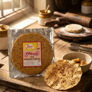 Chana Garlic Special Papad by Jain Pickle Wala | Crunchy & Flavorful Indian Papad