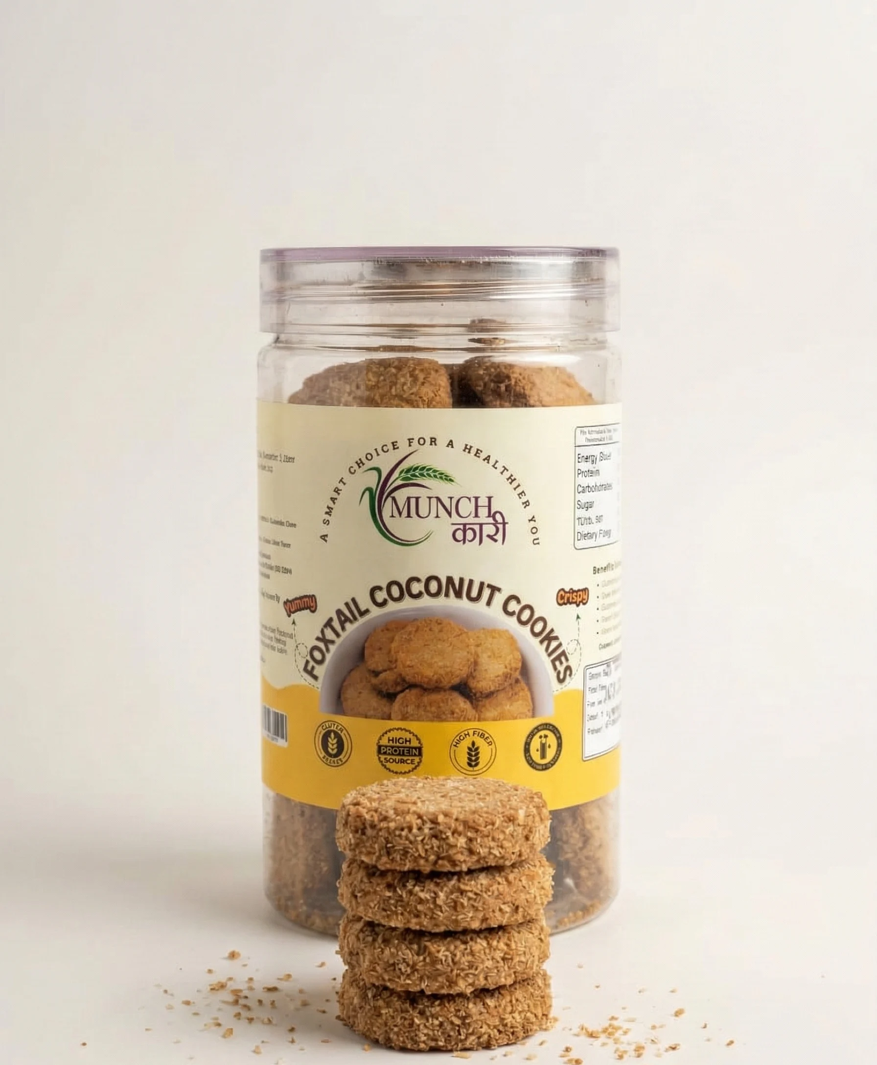 Foxtail Coconut Cookies – Crispy Millet Delight with Tropical Coconut Crunch by Munchkari