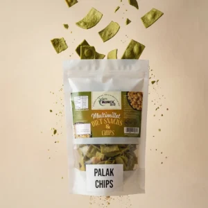 Multimillet Diet Palak Chips by Munchkari | Healthy Spinach Millet Snack