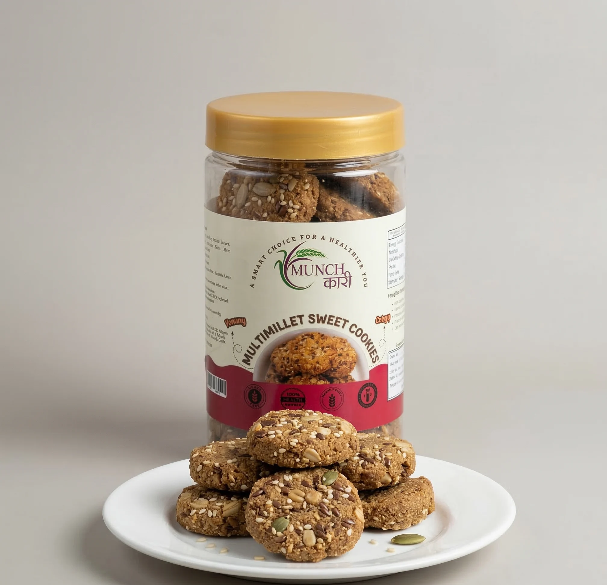 Multimillet Sweet Cookies by Munchkari – Wholesome Multigrain Cookies with Perfect Sweet Crunch