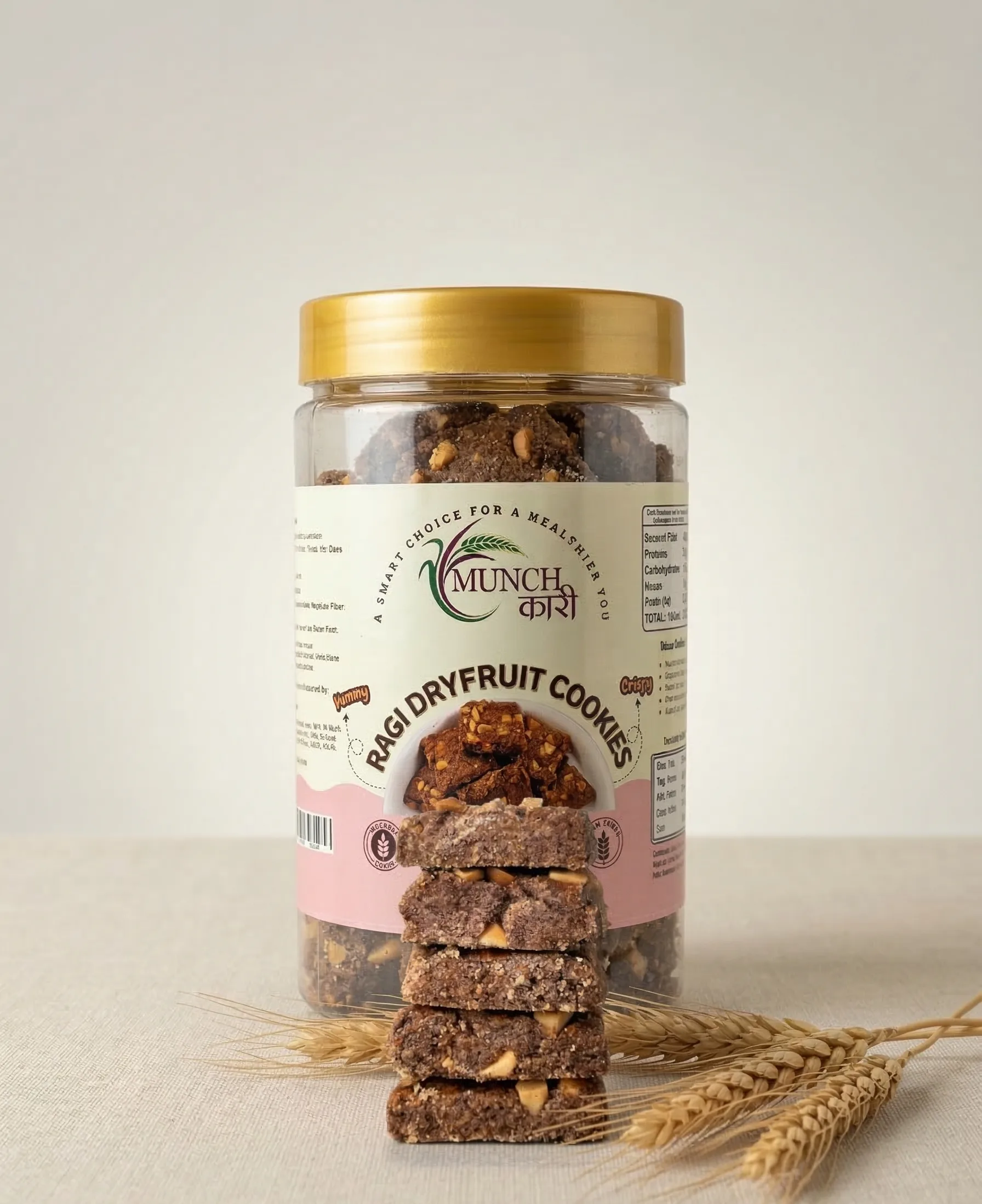 Ragi Dryfruit Cookies – Deliciously Crunchy Cookies with Rich Dry Fruits | Munchkari